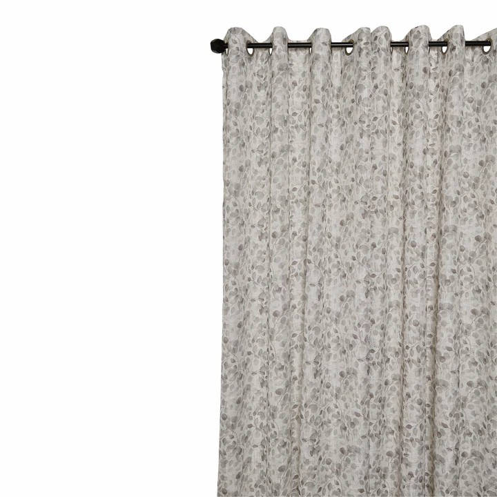 Printed Room Darkening Curtain, Light Grey, 84-in