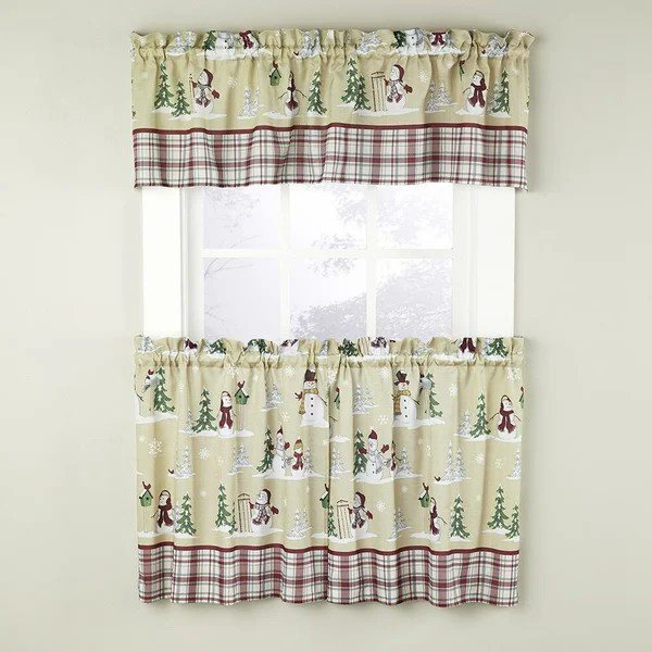 Keukengordijnen-snowman 2 58 "x 13" Valance