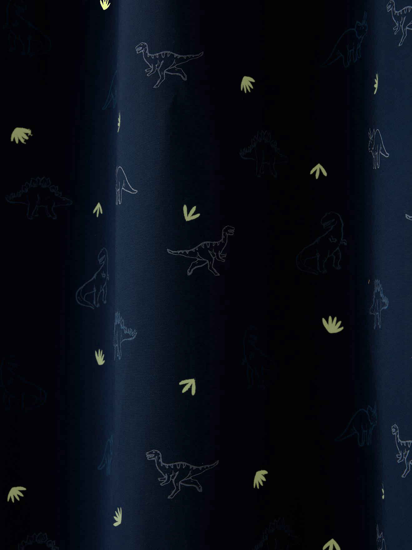 Glow-the-the-the Blackout Curtain, Dino-Blue/Print 135x180