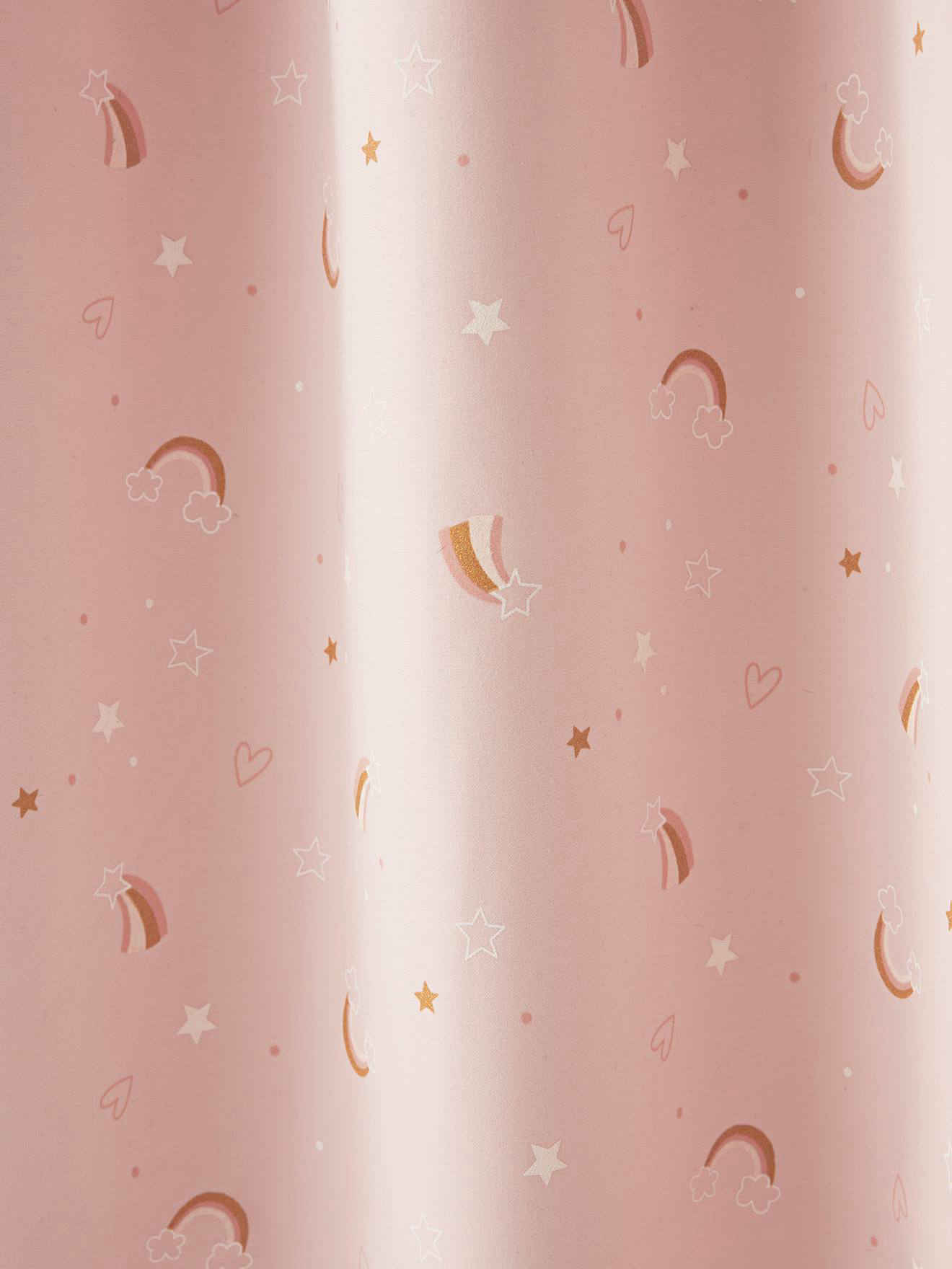 Glow-in-the-Dark Blackout Curtain, Fantasy - light pink 135X180