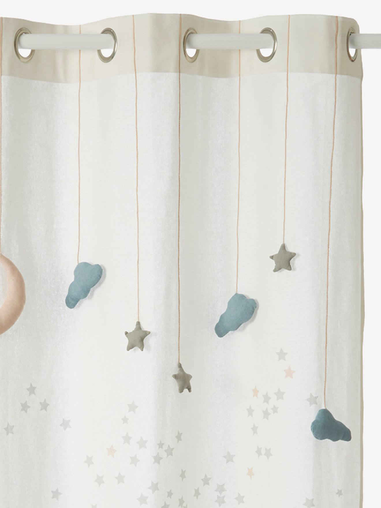 Sheer Curtain, Like-a-Star Theme - white 105X180