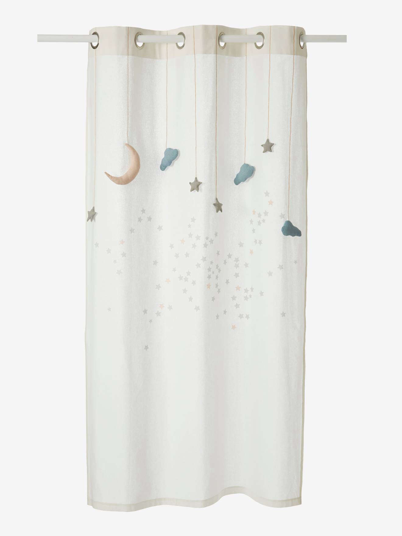 Sheer Curtain, Like-a-Star Theme - white 105X180