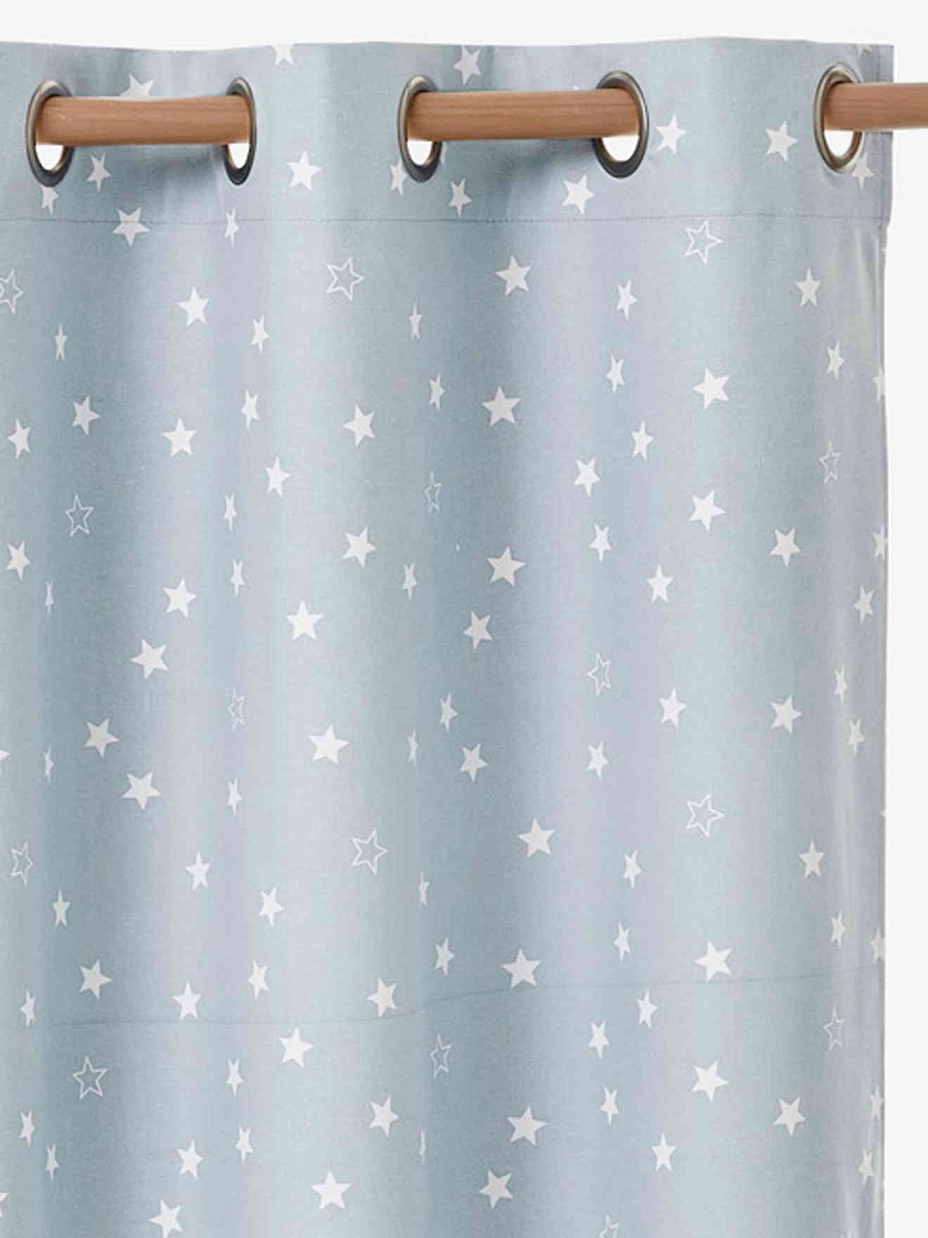 Hollow Star Starry Curtain - Blue 135x180