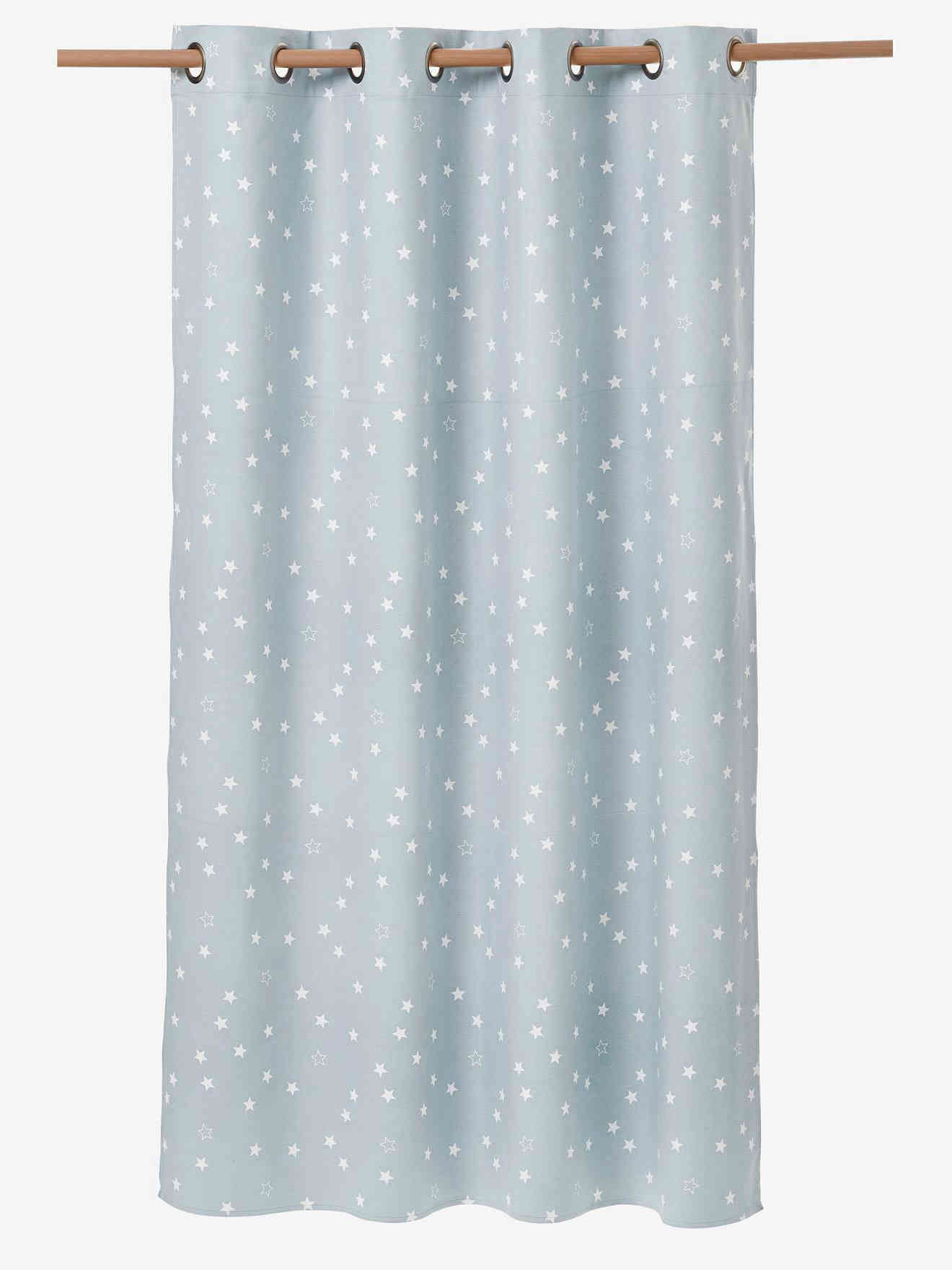 Hollow Star Starry Curtain - blue 135X180