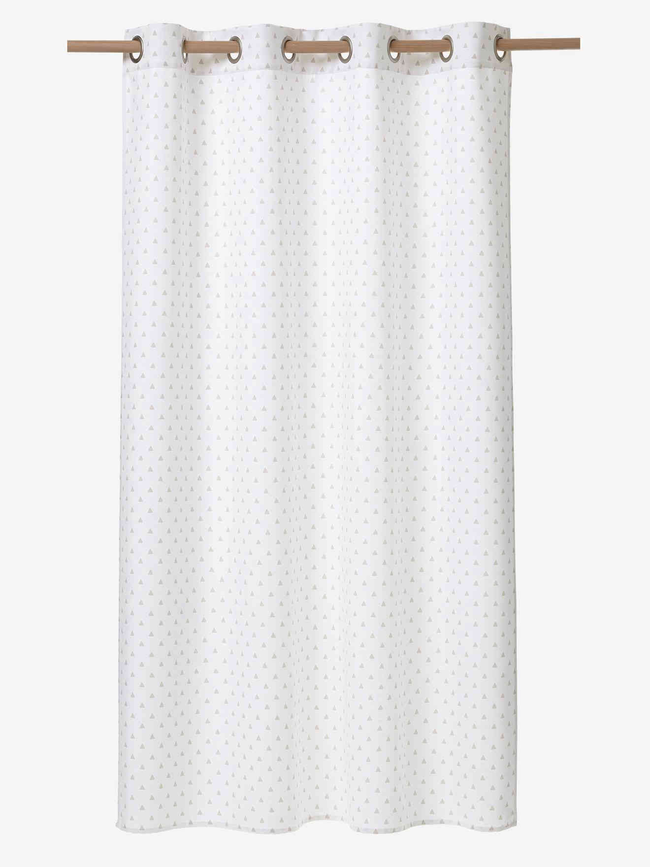 Blackout Curtain - White/Print 135x180