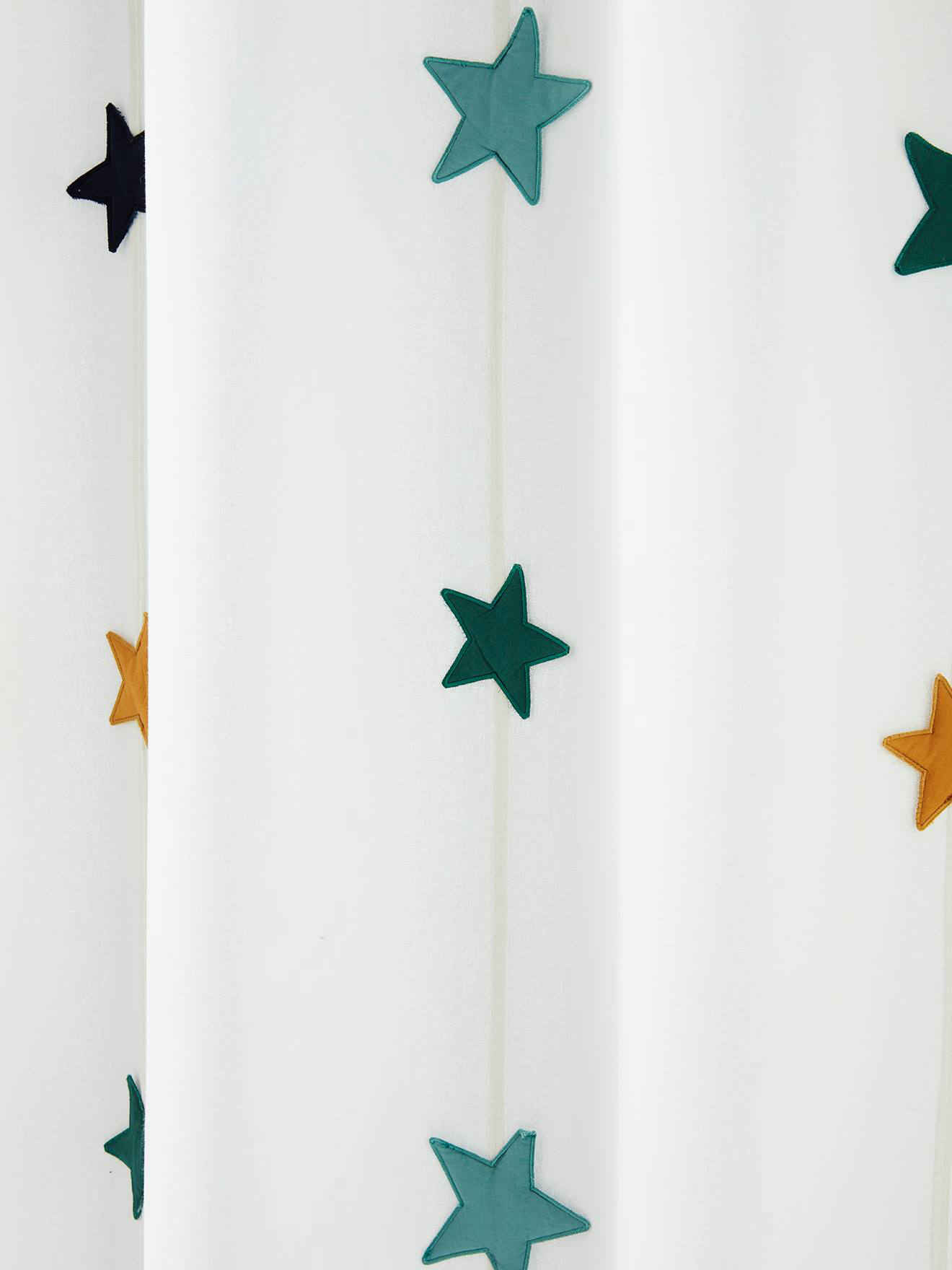 Iridescent Star Curtain - Green 105x180