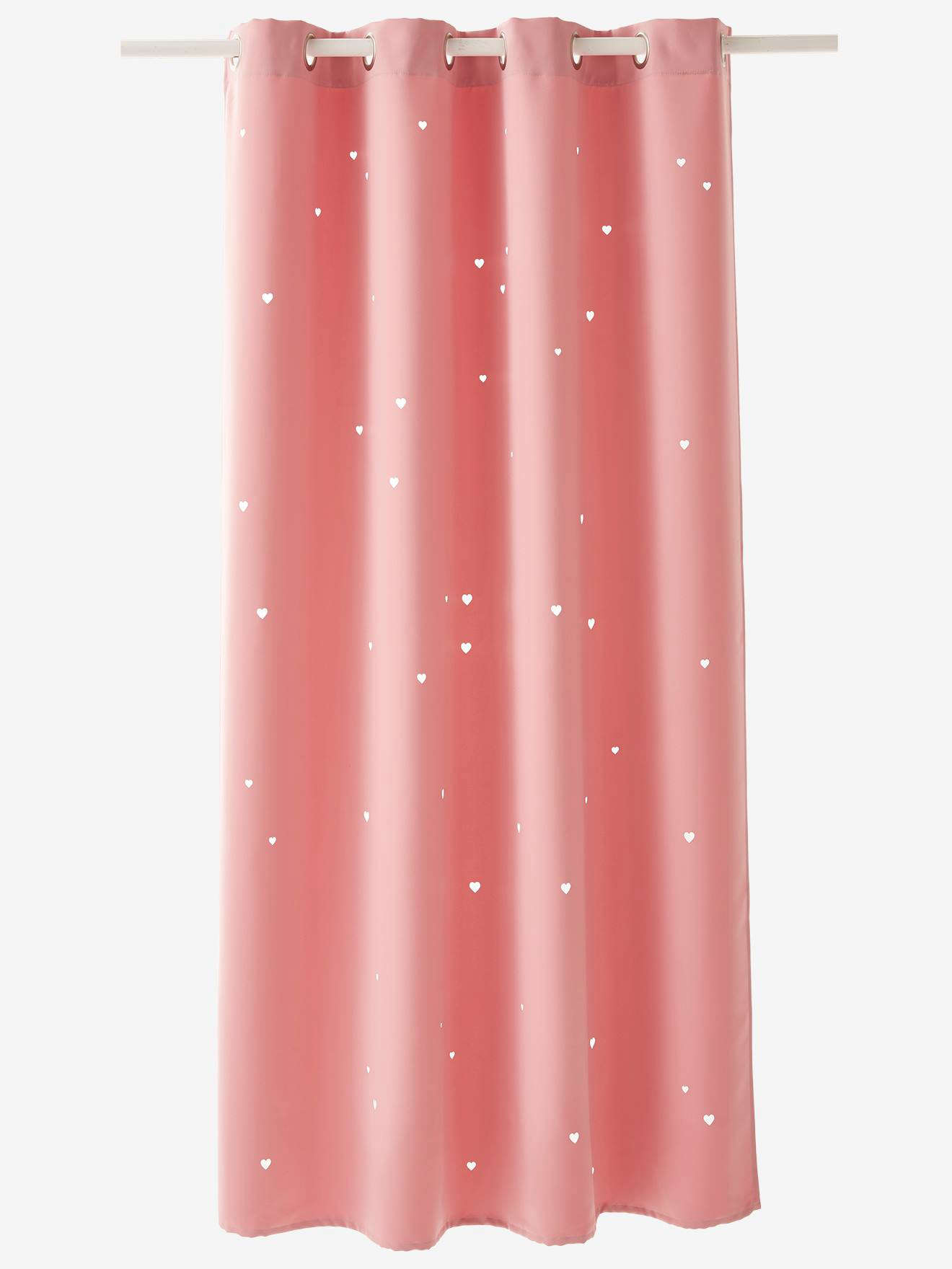 Opaque curtain - pink/print 105X180