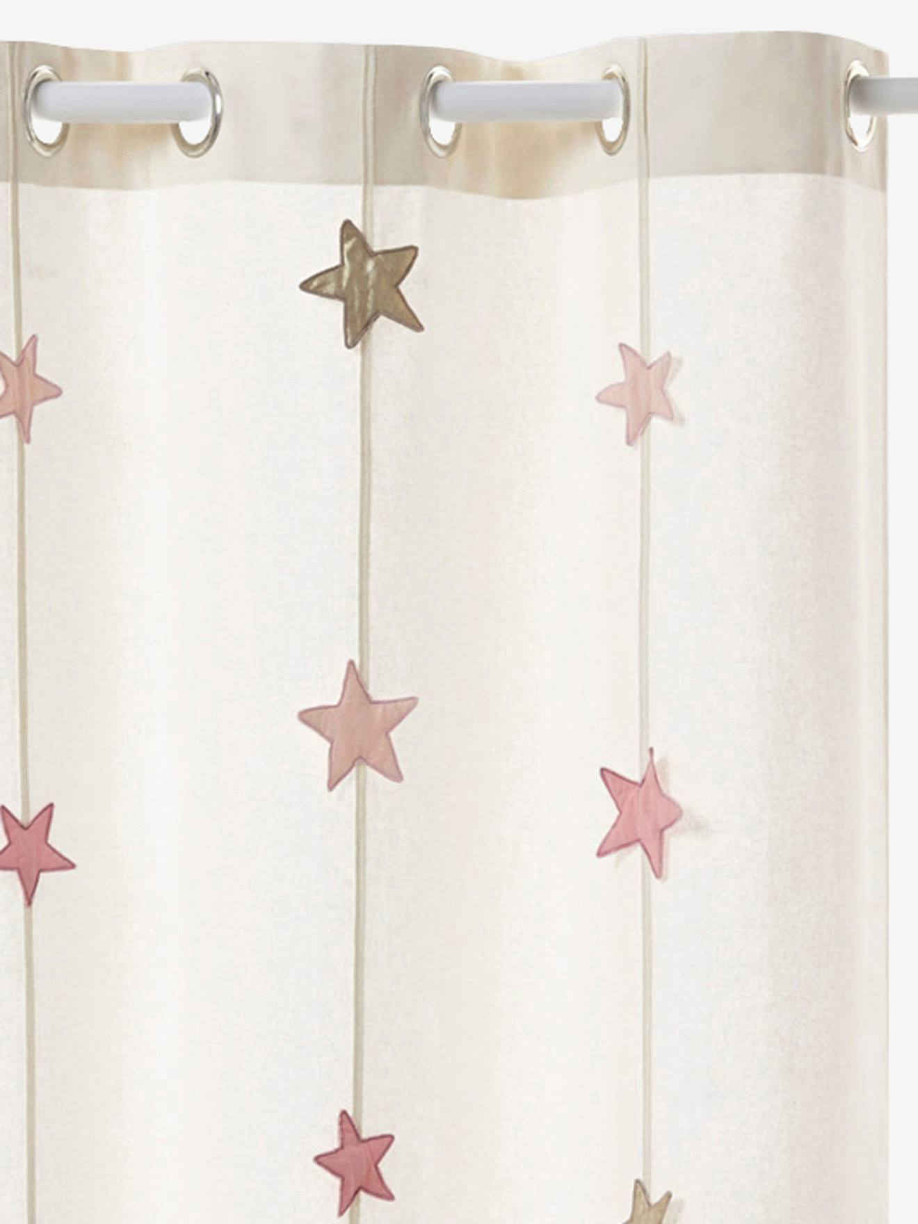 Iridescent Star Curtain - Valkoinen 105x180