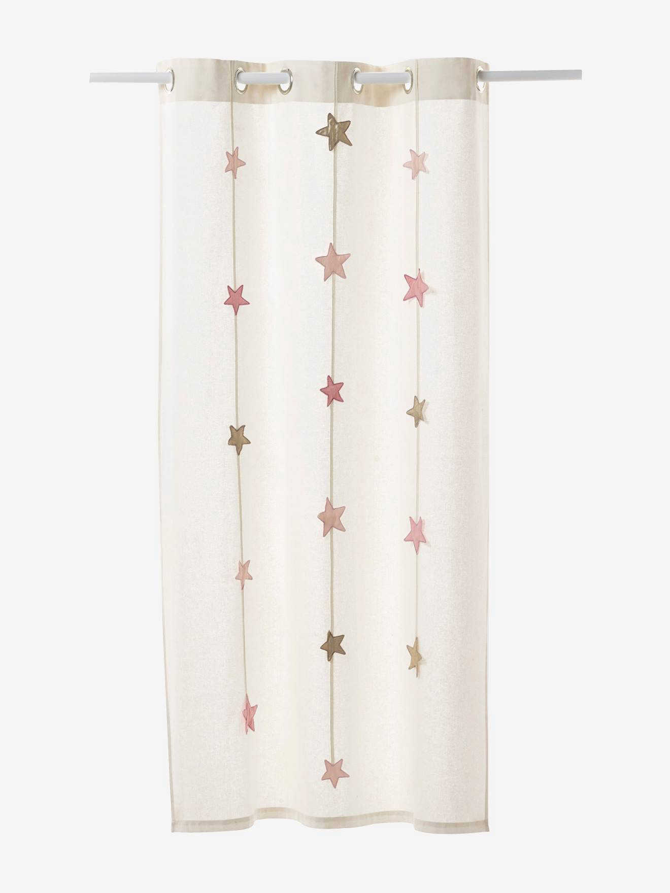 Iridescent Star Curtain - White 105x180