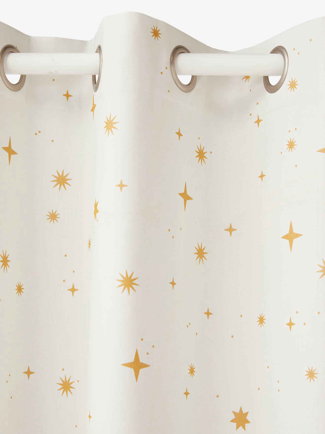 Starry Opaque Curtain - White/Print 135x180