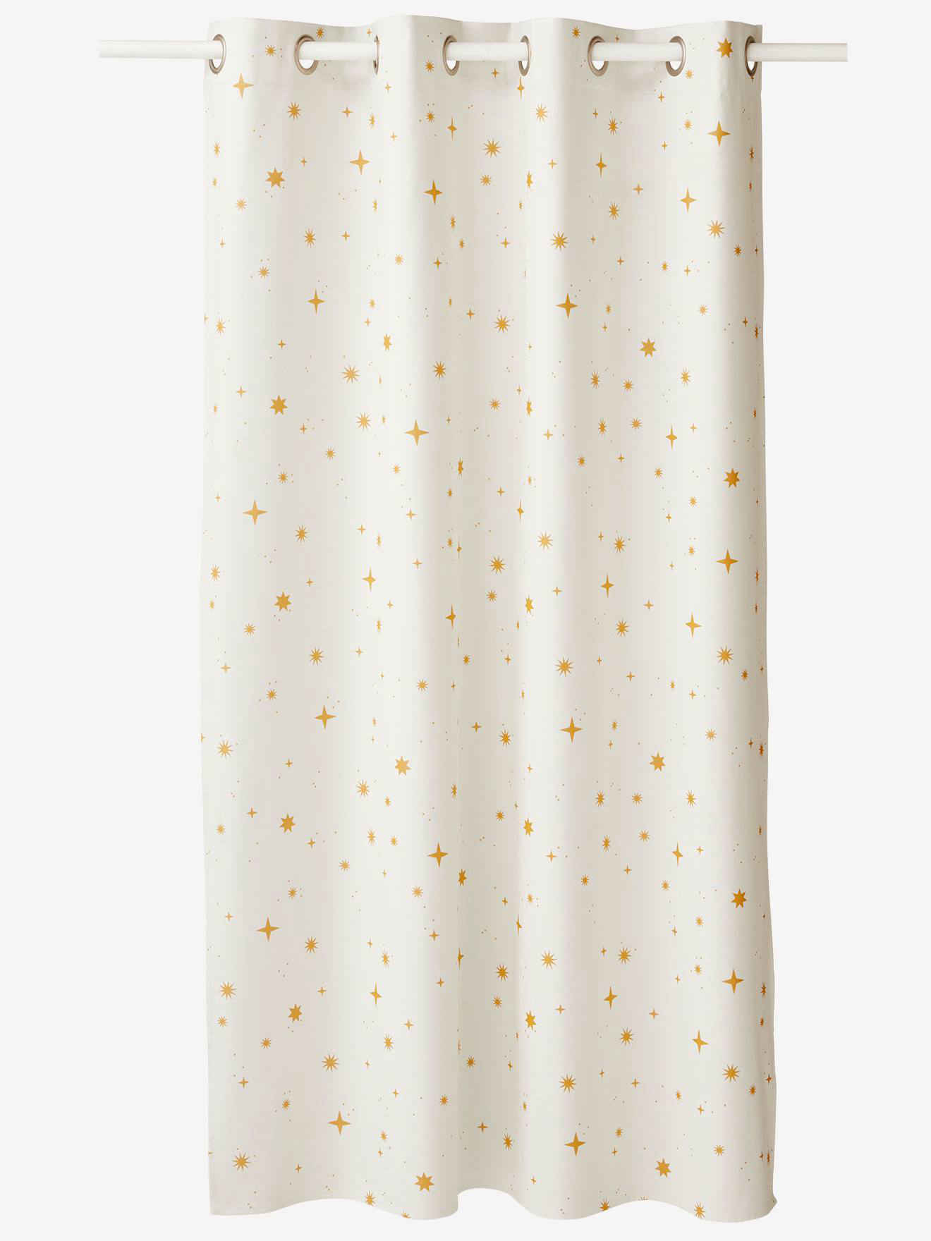 Starry Opaque Curtain - White/Print 135x180