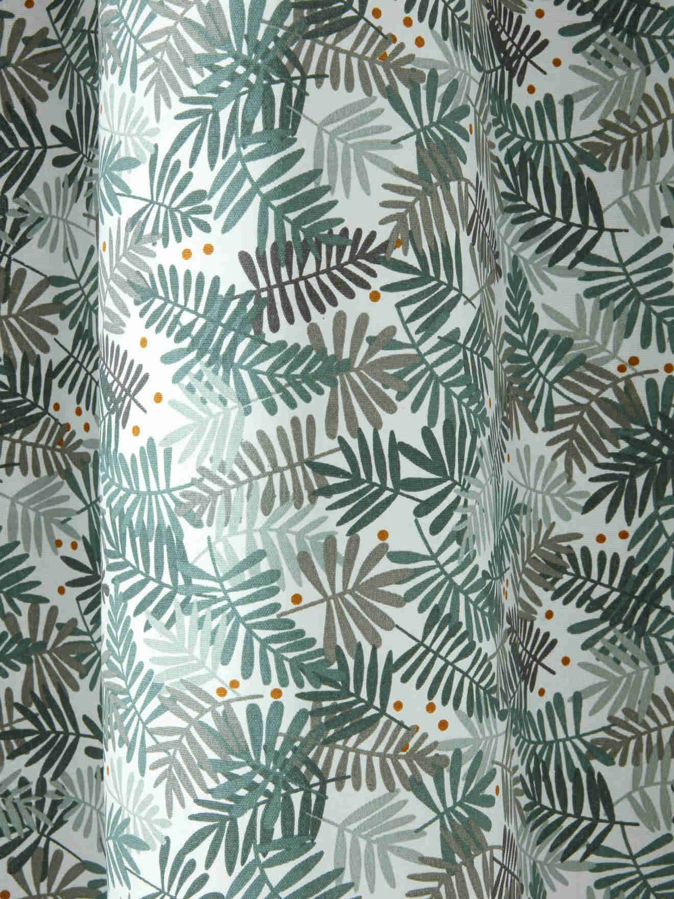 Sheer Curtain, Hanoi - Green/Print 105x180