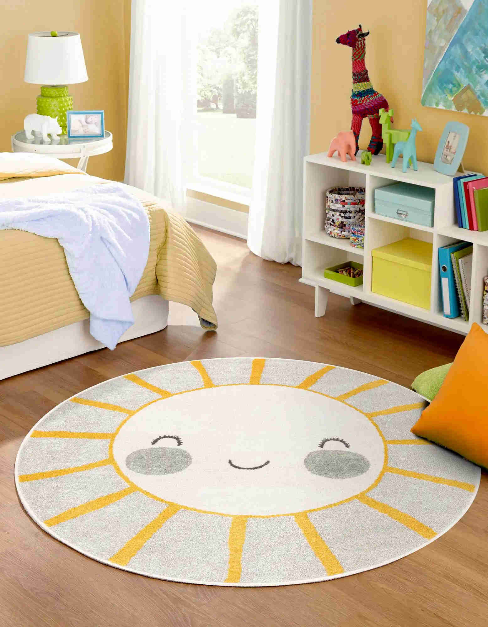 4 '1 x 4' 1 tapis rond pour enfants