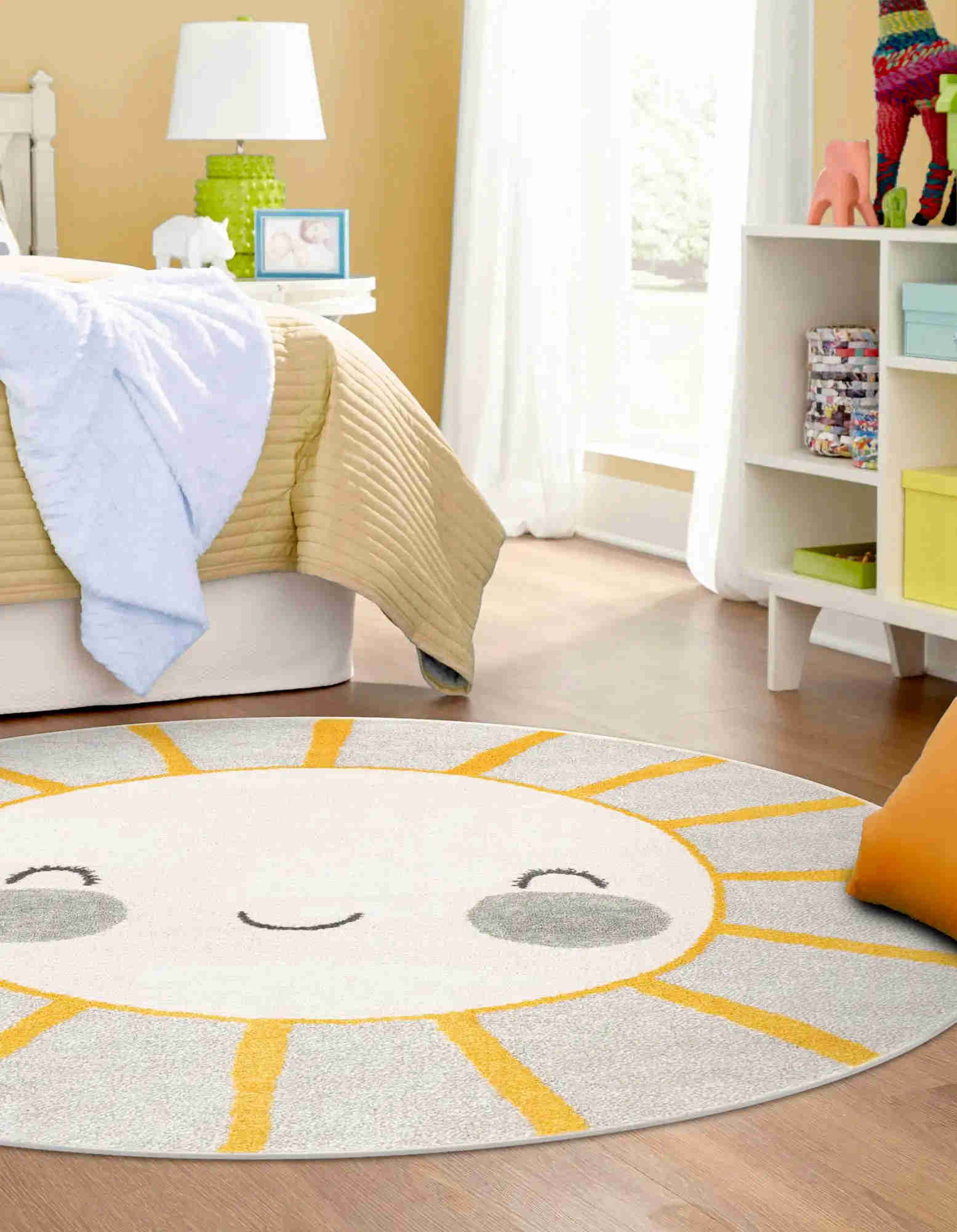 4 '1 x 4' 1 tapis rond pour enfants