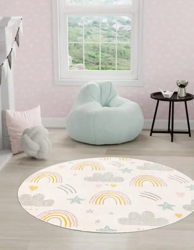 7 '10 x 7' 10 Kids Round Rug