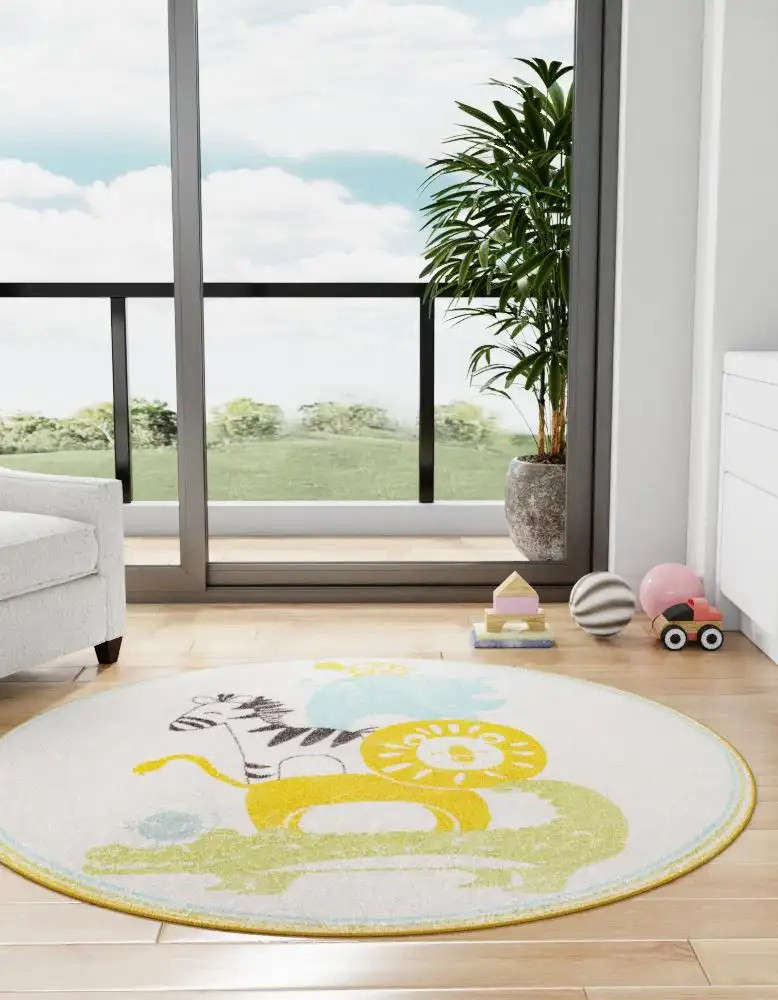 7 '10 x 7' 10 Kids Round Rug