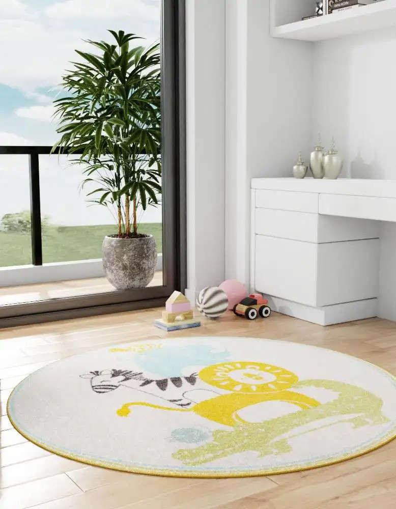 7 '10 x 7' 10 Kids Round Rug