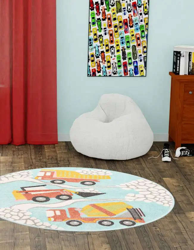 3' 3 x 3' 3 Kids Round Rug