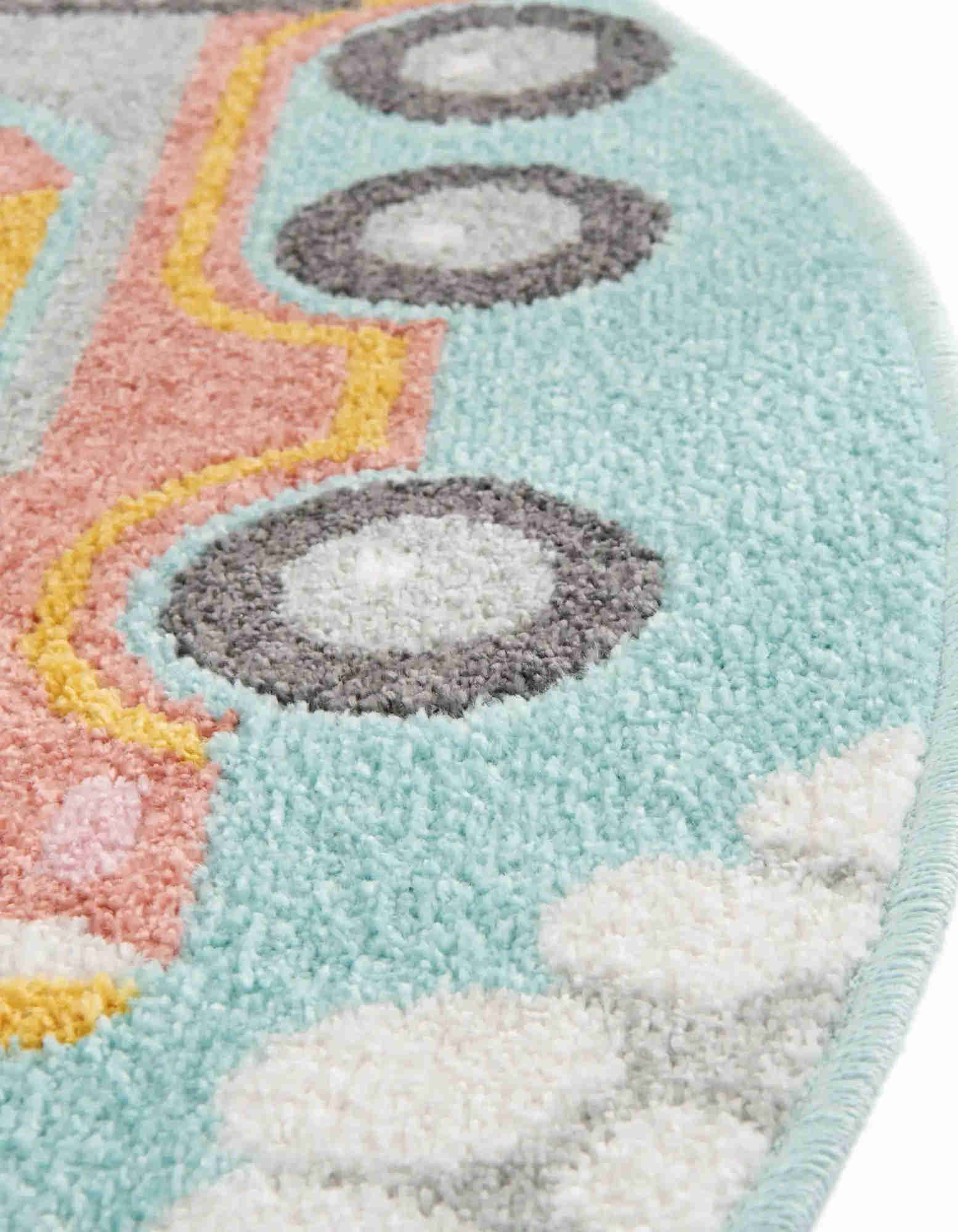 3 '3 x 3' 3 Tapis rond pour enfants