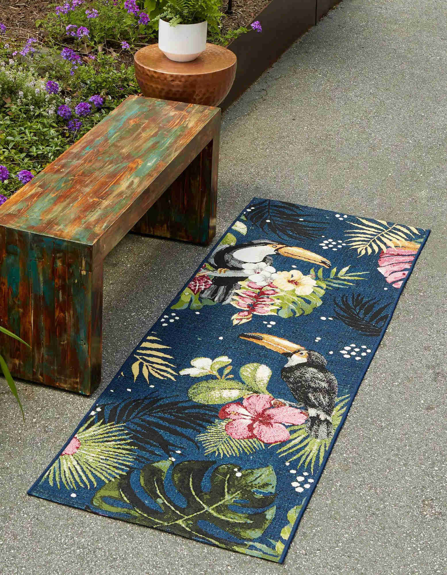 2 '7 x 5' 3 Outdoor Botanical Runner Indoor / Outdoor Chag