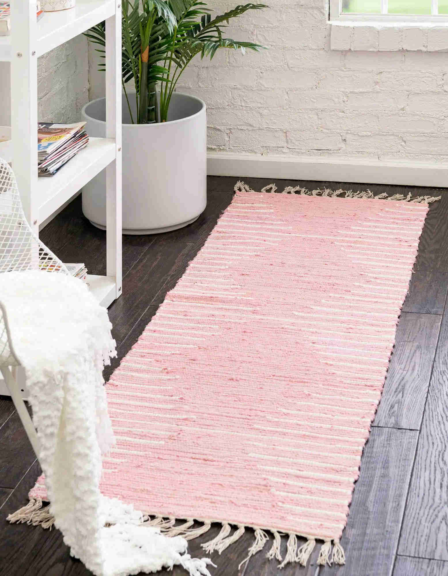 2' 7 x 13' 1 Hand Woven Cotton Runner Rug