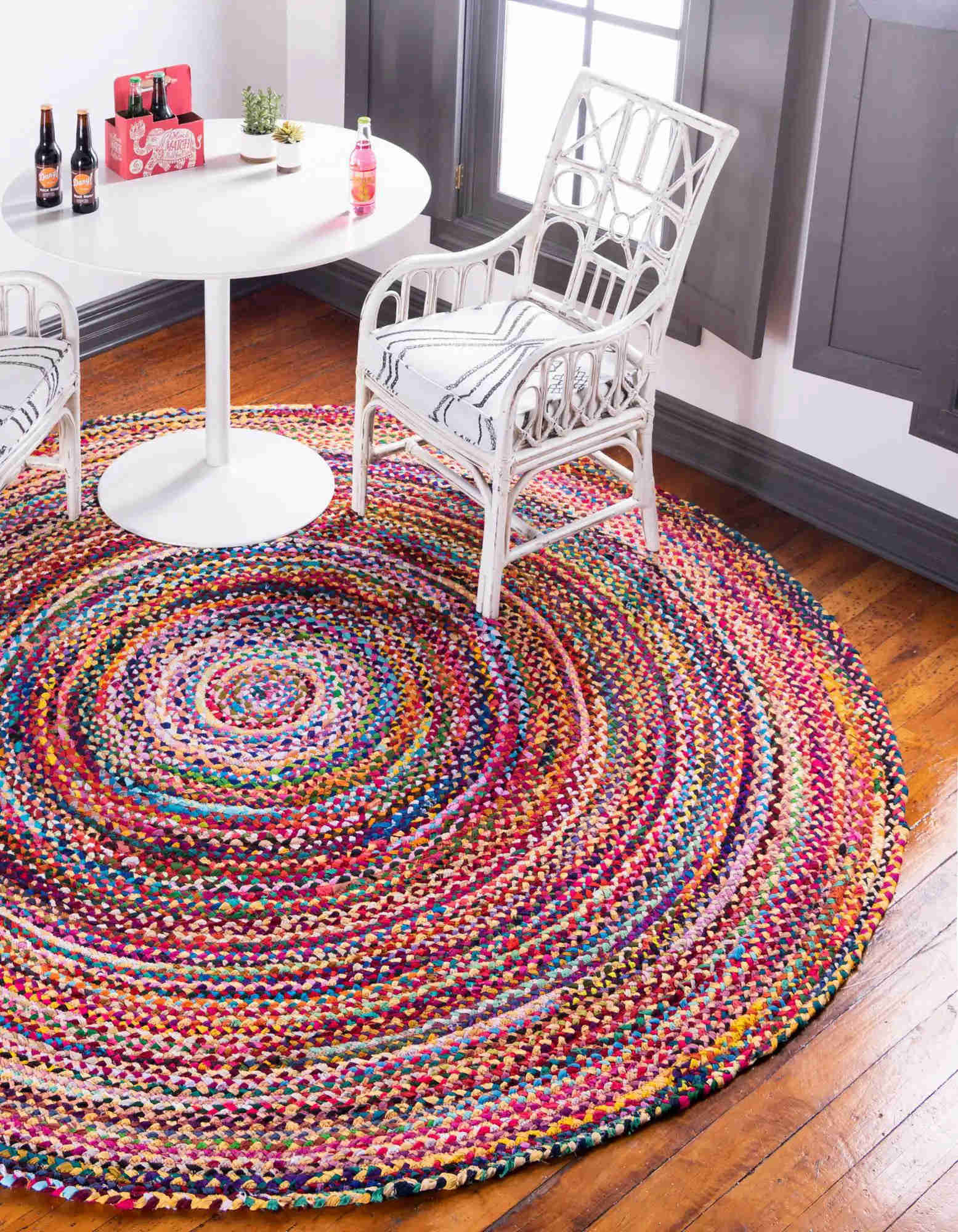 4' 1 x 4' 1 Hand Braided Round Rug