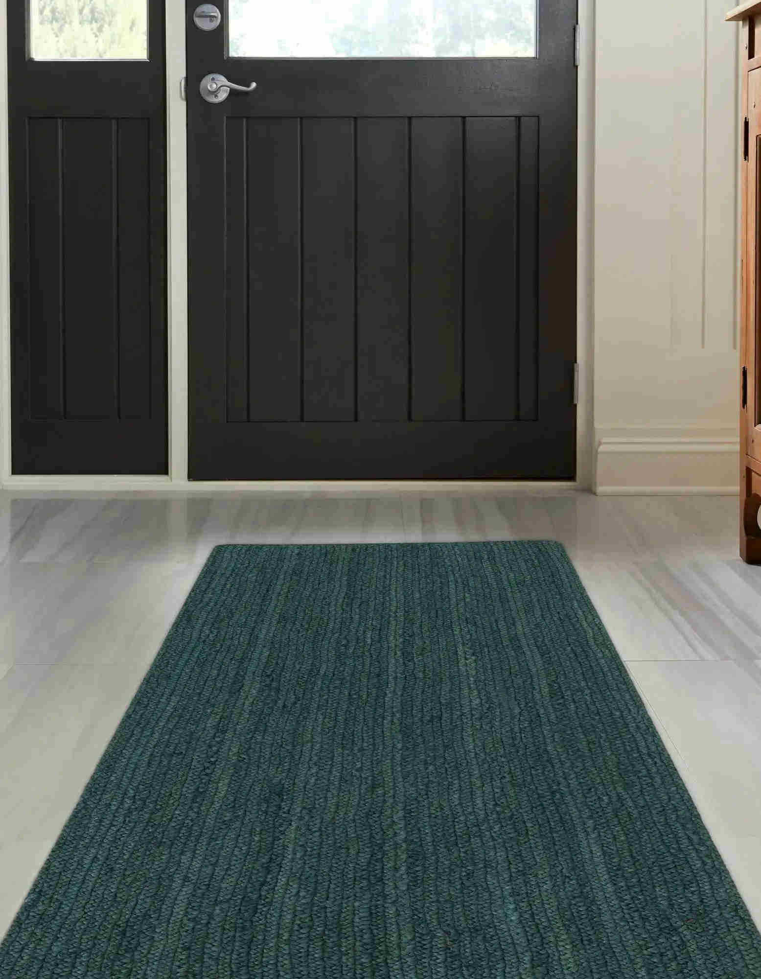 Tapis de coureur de jute de 2 '7 x 12' à main tressée