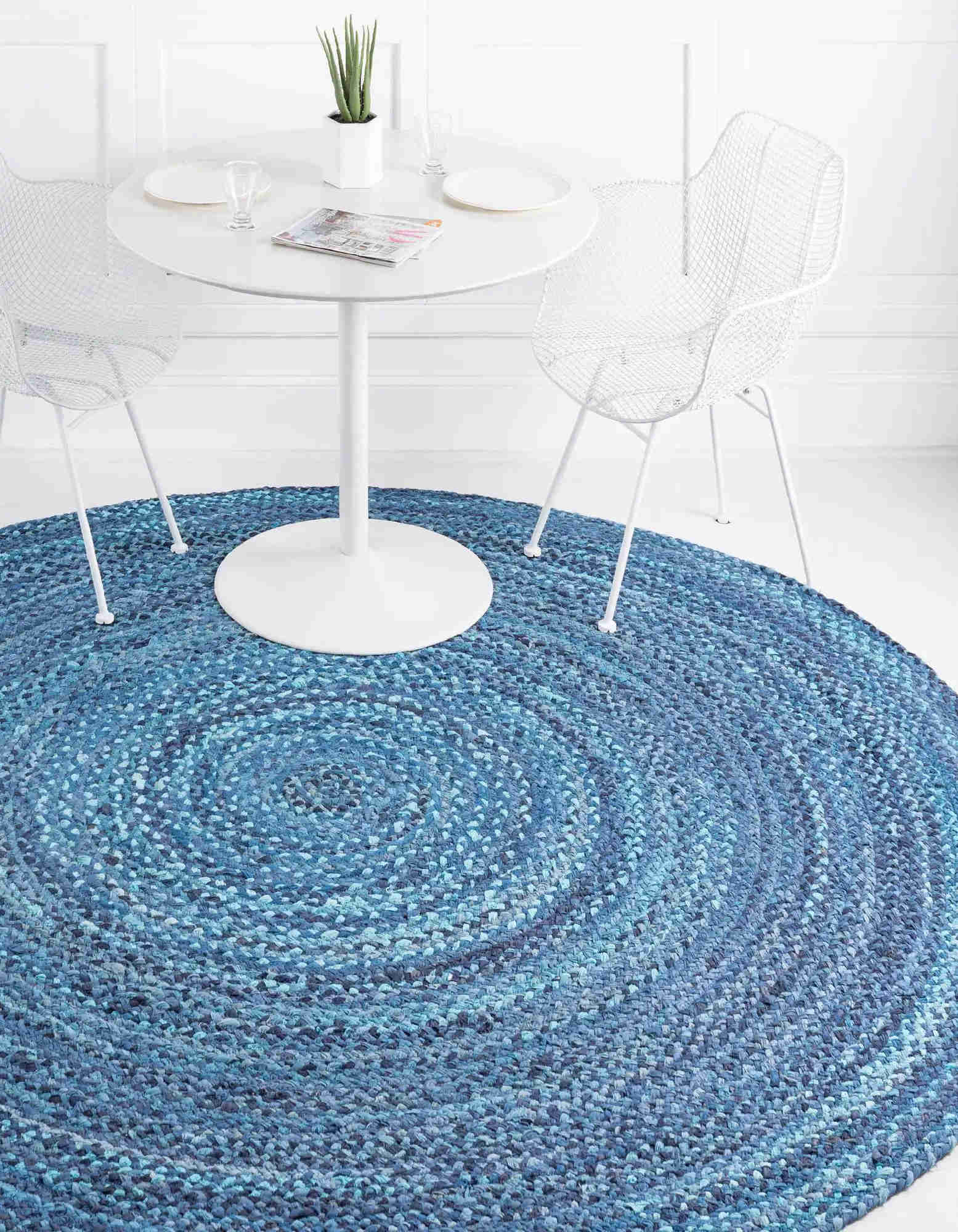 Tapis rond tressé de 8 'x 8'