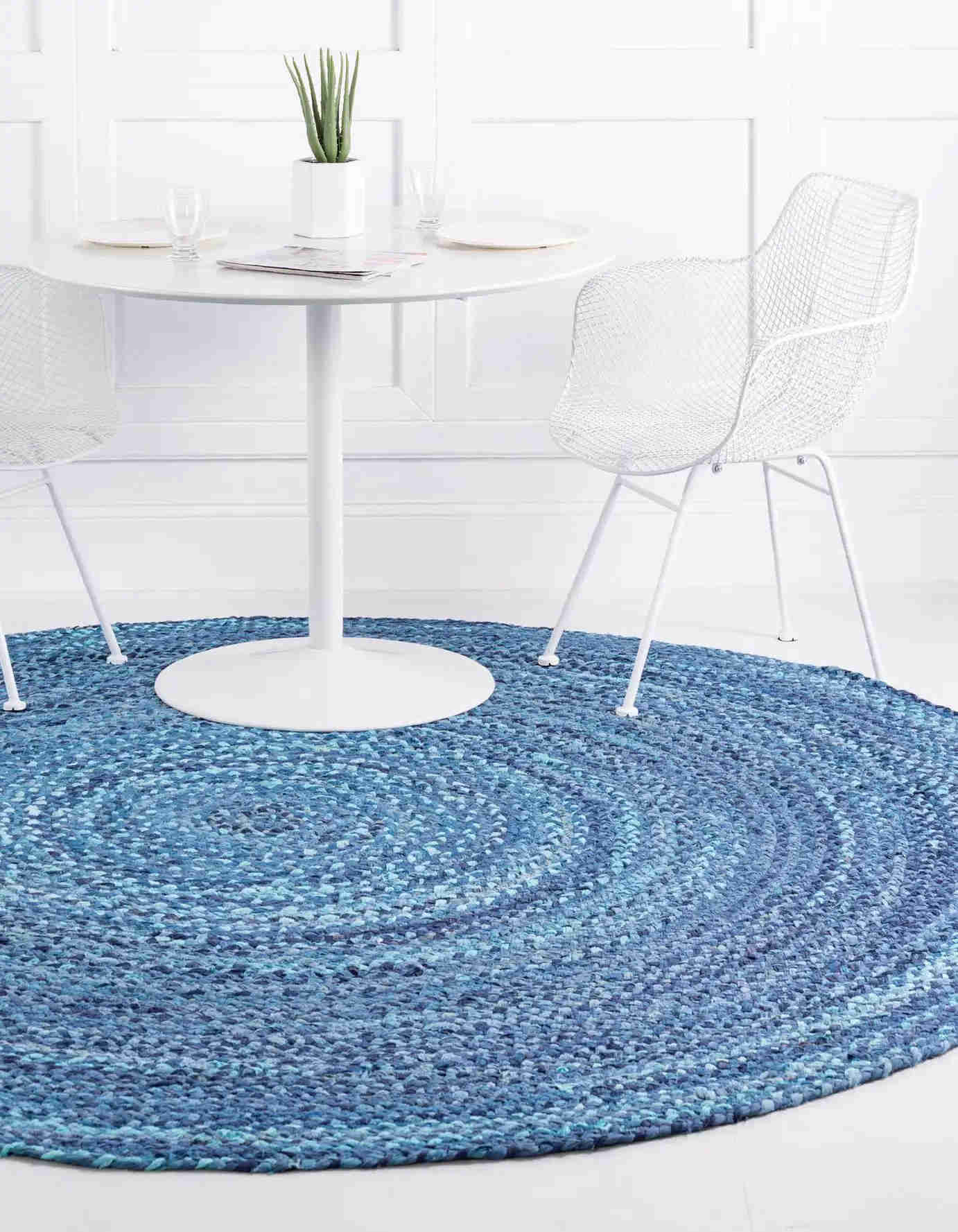 Tapis rond tressé de 8 'x 8'