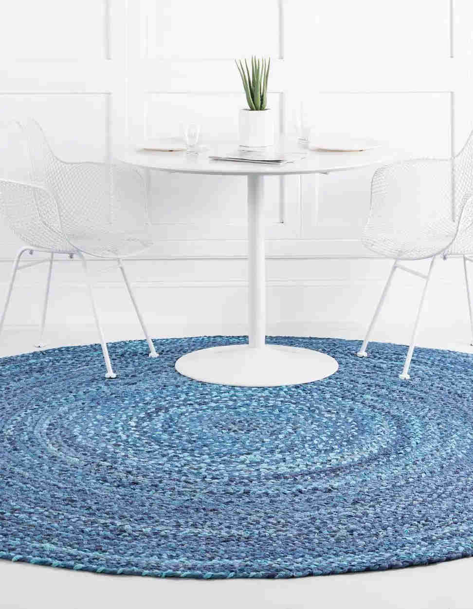 Tapis rond tressé de 8 'x 8'