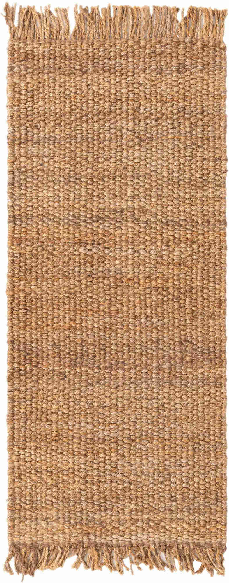 2 '7 x 6' 1 handgewebte klobige Jute -Runner -Teppich