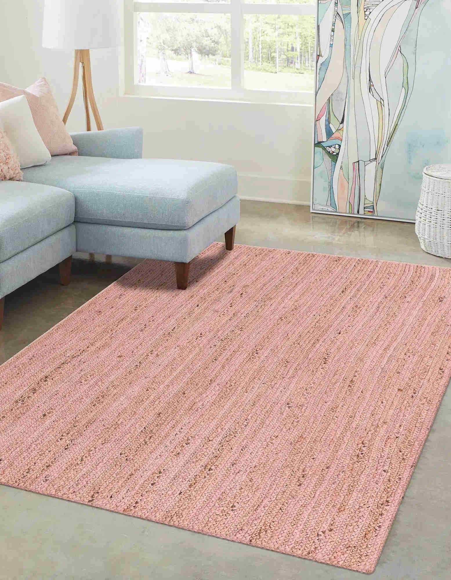 2' x 3' 1 Hand Braided Jute Rug