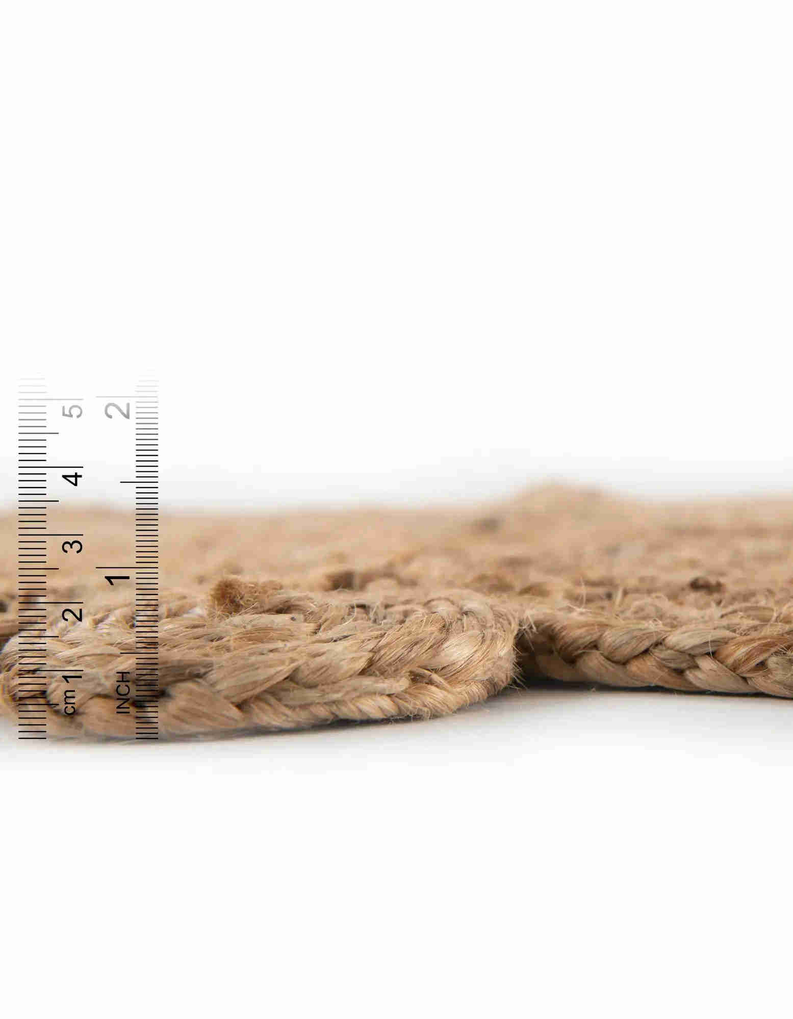 6' 1 x 6' 1 Hand Braided Jute Round Rug